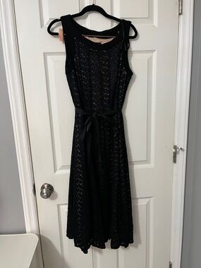 Perceptions | Dresses | Perceptions Short Sleeve Midi Fit Flare Dress New  Large Petite | Poshmark
